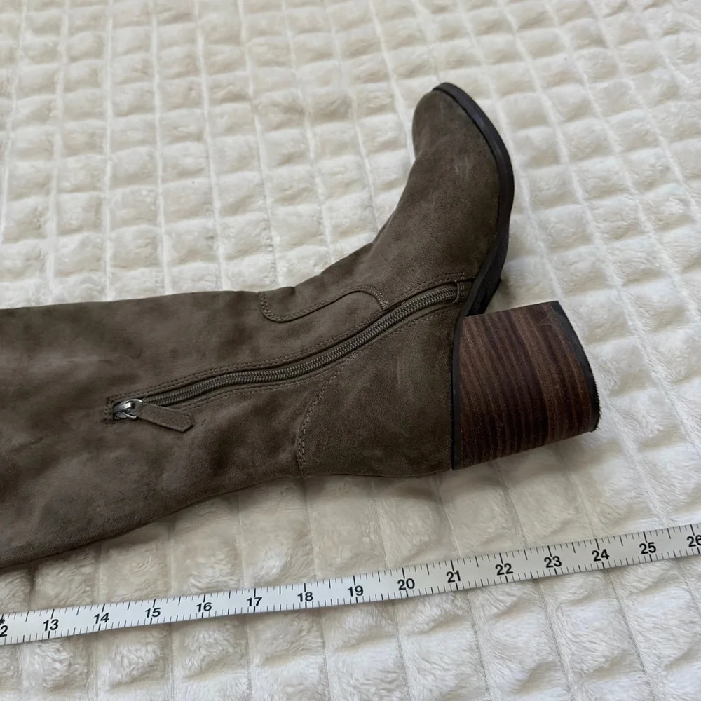 Banana Republic 8 Green Suede Over the Knee‎ Boots ~ Boho Festival Western